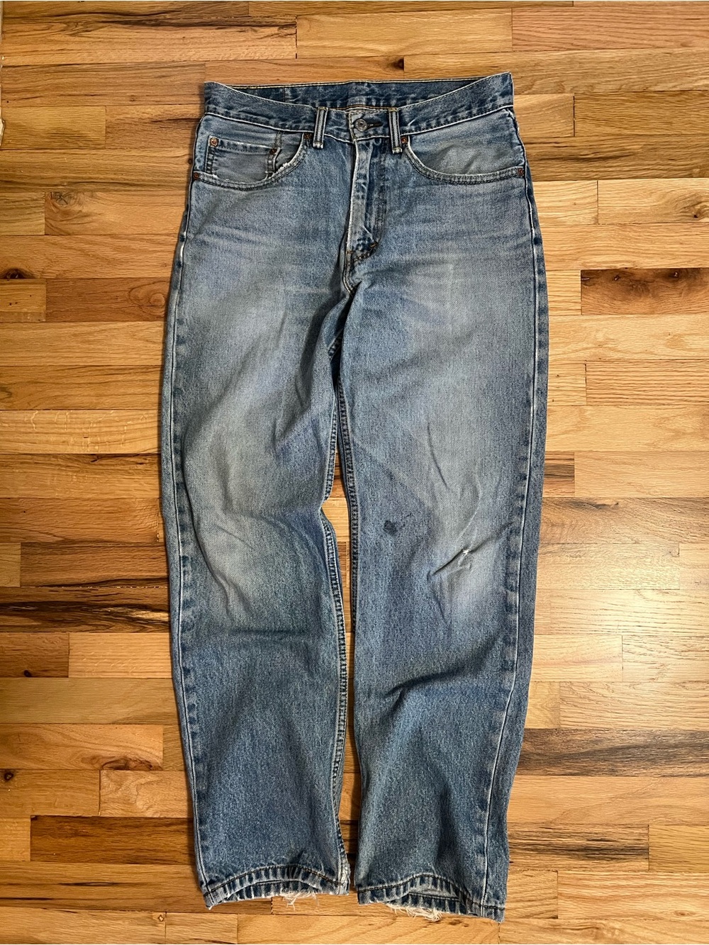 Perfectly Worn In Levi's — Relaxed Fit Light Blue Denim Jeans